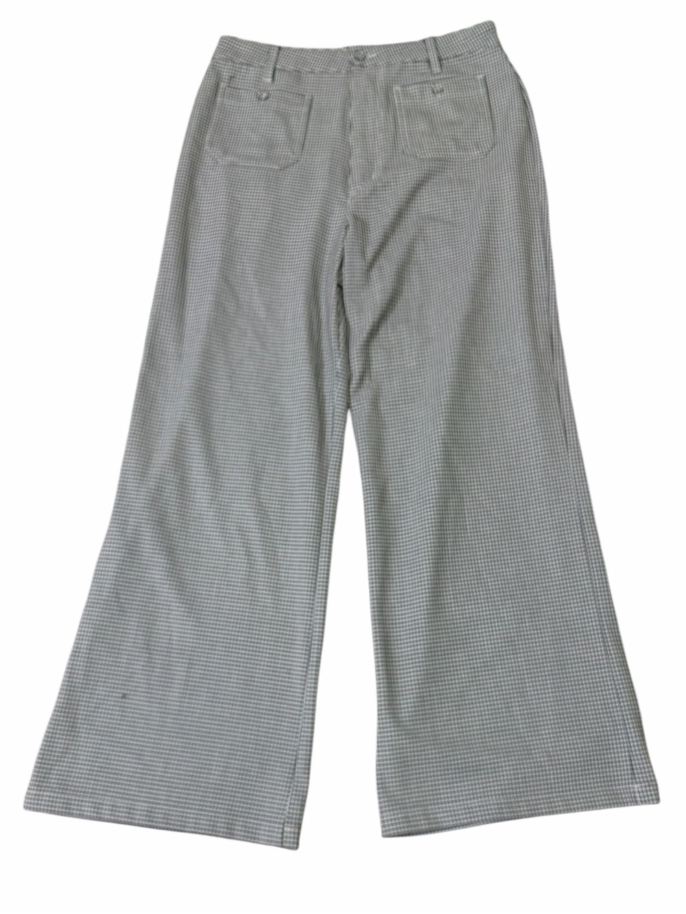 Rolla’s Soho Houndstooth Sailor Wide Leg Pants Blue White Size 12 Long